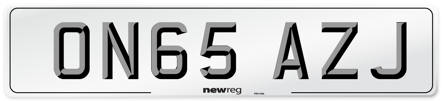 ON65 AZJ Number Plate from New Reg